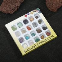 Decoração da moda, misto de pedras semi-preciosas, DIY, cores misturadas, 130x120x13mm, 20PCs/box, vendido por box