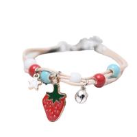 Porcelain Bracelet with Wax Cord & Zinc Alloy plated & for woman & enamel Length Approx 7.08 Inch Sold By Lot