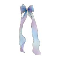 Gauze Children Hair Accessories with Plastic Pearl & Zinc Alloy Bowknot Girl 450mm Sold By Lot
