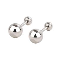 925 Sterling Silver Stud Earrings, platinum color plated, different size for choice & for woman, more colors for choice, Sold By Pair