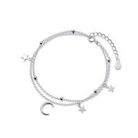 925 Sterling Silver Bangle Bracelet for woman & with rhinestone Length Approx 6.69 Inch Sold By PC