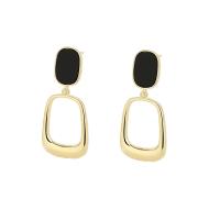 925 Sterling Silver Drop &  Dangle Earrings gold color plated for woman & enamel Sold By PC