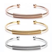 Stainless Steel Bangle, 304 Stainless Steel, Vacuum Ion Plating, fashion jewelry & for woman, more colors for choice, 3mm, Inner Diameter:Approx 68mm, Sold By PC