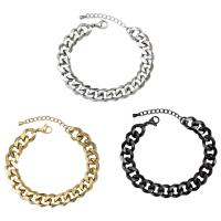 Stainless Steel Jewelry Bracelet, 304 Stainless Steel, with 1.18inch extender chain, Vacuum Ion Plating, fashion jewelry & Unisex, more colors for choice, 4mm, Length:Approx 6.5 Inch, Sold By PC