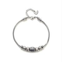 Stainless Steel Jewelry Bracelet, 304 Stainless Steel, with 1.18inch extender chain, polished, fashion jewelry & Unisex, original color, 2mm, Length:Approx 6.61 Inch, Sold By PC