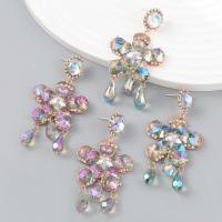 Rhinestone Earring Zinc Alloy with Acrylic fashion jewelry & for woman & with rhinestone Sold By Pair