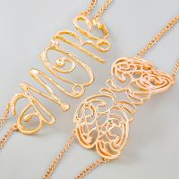 Zinc Alloy Jewelry Necklace with 7.3cm extender chain plated fashion jewelry & for woman 56mm Length 34.4  Sold By PC