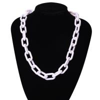Acrylic Necklace, plated, fashion jewelry & for woman, more colors for choice, Length:62 cm, Sold By PC