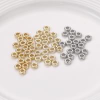 Brass Spacer Beads, Donut, plated, DIY, more colors for choice, nickel, lead & cadmium free, 6mm, Sold By PC