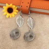 Zinc Alloy Drop Earrings plated for woman nickel lead & cadmium free 73mm Approx Sold By Bag