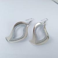 Zinc Alloy Drop Earrings plated for woman & hollow & frosted nickel lead & cadmium free Sold By Bag