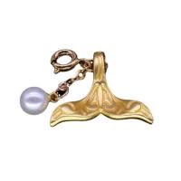 Zinc Alloy Pendants die-casting with plastic pearl gold Sold By Bag