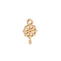Mosaz Šperky Connector, Sněhová vločka, barva pozlacený, zlato, 14.50x8mm, 10PC/Bag, Prodáno By Bag