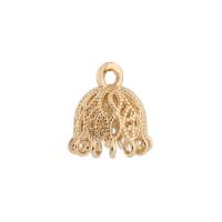 Connector Brass Κοσμήματα, Ορείχαλκος, χρώμα επίχρυσο, χρυσός, 12x10mm, 10PCs/τσάντα, Sold Με τσάντα