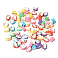 Polymer Clay Beads, Cloud, DIY, mixed colors, 10x7mm, Approx 50PCs/Bag, Sold By Bag