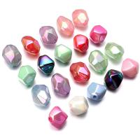 Miracle Akril gyöngyök, Poligon, galvanizált, DIY, kevert színek, 20x18mm, Kb 10PC-k/Bag, Által értékesített Bag