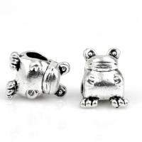 Zinc Alloy European Beads Frog silver color plated DIY nickel lead & cadmium free Approx Sold By Bag