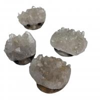 Clear Quartz Quartz Cluster, Hedgehog, for home and office & druzy style & different size for choice, white, Sold By PC
