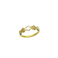 Titanium Steel Finger Ring, with Shell, 18K gold plated, different size for choice & for woman & with rhinestone, more colors for choice, Sold By PC