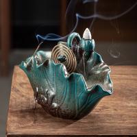 Backflow Incense Burner, Porcelain, half handmade, for home and office & durable & multifunctional & different styles for choice, more colors for choice, Sold By PC