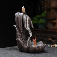 Backflow Incense Burner, Porcelain, handmade, for home and office & durable & different styles for choice, 150x100x170mm, Sold By PC