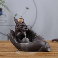 Backflow Incense Burner, Porcelain, handmade, for home and office & durable, 150x80x120mm, Sold By PC