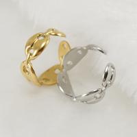 Rozsdamentes acél Finger Ring, 304 rozsdamentes acél, divat ékszerek & a nő, több színt a választás, 8.40mm, Méret:7, Által értékesített PC