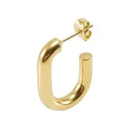 Edelstahl Ohrringe, Titanstahl, 18K vergoldet, Modeschmuck & für Frau, goldfarben, 18x24mm, verkauft von Paar