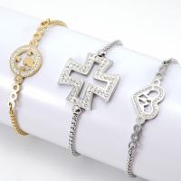 Stainless Steel Jewelry Bracelet Titanium Steel Adjustable & for woman & with rhinestone Sold Per Approx 11.42 Inch Strand