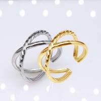 Stainless Steel Finger Ring 304 Stainless Steel Vacuum Ion Plating fashion jewelry & for woman 10mm Sold By PC