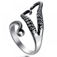 304 roestvrij staal Manchet Finger Ring, mode sieraden & voor de mens, oorspronkelijke kleur, 8mm, Verkocht door PC