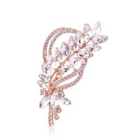 Crystal Brooch, Tibetan Style, with Crystal, fashion jewelry & for woman & with rhinestone, more colors for choice, nickel, lead & cadmium free, 54x23mm, Sold By PC