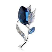 Crystal Brooch Zinc Alloy with Crystal Tulip fashion jewelry & for woman & with rhinestone nickel lead & cadmium free Sold By PC