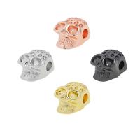 Brass Spacer Beads Skull plated DIY nickel lead & cadmium free Approx 3mm Sold By PC