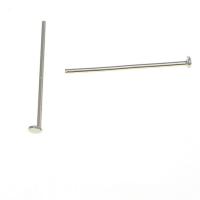 Brass Headpin, platinum color plated, 30x0.70mm, 4760PCs/KG, Sold By KG