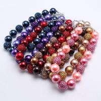 Children Bracelet & Bangle, Acrylic, for woman & with rhinestone, more colors for choice, Length:Approx 14.17 Inch, Sold By PC