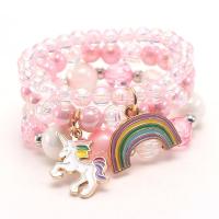 Children Bracelet & Bangle Zinc Alloy with Acrylic for children & enamel multi-colored Length Approx 7.08 Inch Sold By PC