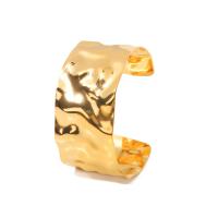 Bracelete de aço inoxidável, Aço inoxidável 304, joias de moda & para mulher, dourado, 64x30mm, vendido por PC