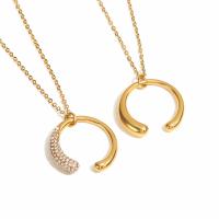 Stainless Steel Jewelry Necklace, 304 Stainless Steel, Vacuum Ion Plating, fashion jewelry & for woman, golden, 20x7mm, Sold By PC