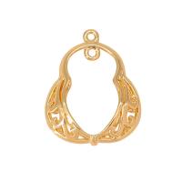 Brass Jewelry Pendants Calabash gold color plated fashion jewelry & Unisex & double-hole & hollow golden nickel lead & cadmium free Approx Sold By Bag