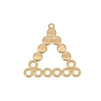 Brass Jewelry Pendants, Triangle, gold color plated, fashion jewelry & Unisex & hollow, golden, nickel, lead & cadmium free, 30x30mm, Approx 10PCs/Bag, Sold By Bag
