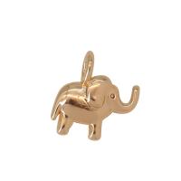 Brass Jewelry Pendants, Elephant, gold color plated, Unisex, golden, nickel, lead & cadmium free, 3x8mm, Approx 10PCs/Bag, Sold By Bag
