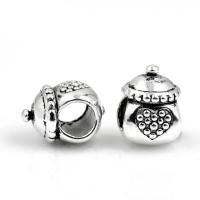 Tibetan Style European Beads, silver color plated, DIY, nickel, lead & cadmium free, 10x11mm, Approx 100PCs/Bag, Sold By Bag