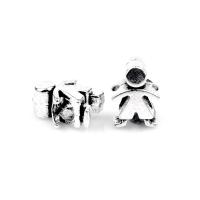 Zinc Alloy European Beads Boy silver color plated DIY nickel lead & cadmium free Approx Sold By Bag