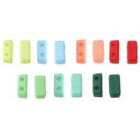 Acrylic Jewelry Beads, Tila, DIY & double-hole, more colors for choice, 4x9x4mm, Hole:Approx 1mm, Sold By Bag