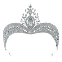 Tiara's, Zinc Alloy, silver plated, huwelijkscadeau & voor vrouw & met strass, zilver, nikkel, lood en cadmium vrij, 150x85mm, Verkocht door PC