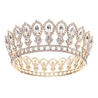 Bridal Tiaras Zinc Alloy gold color plated wedding gift & for woman & with rhinestone golden nickel lead & cadmium free Sold By PC