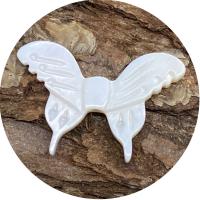 Natural Freshwater Shell Beads, Butterfly, DIY, white, 13x20mm, Sold By PC