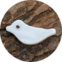 Natural White Shell Beads Bird DIY white Sold By PC
