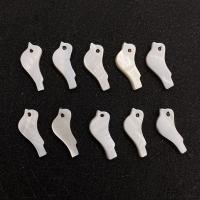 Natural Freshwater Shell Beads, Bird, DIY, white, 7x11mm, Sold By PC